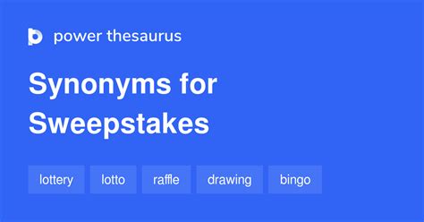 sweepstakes synonym